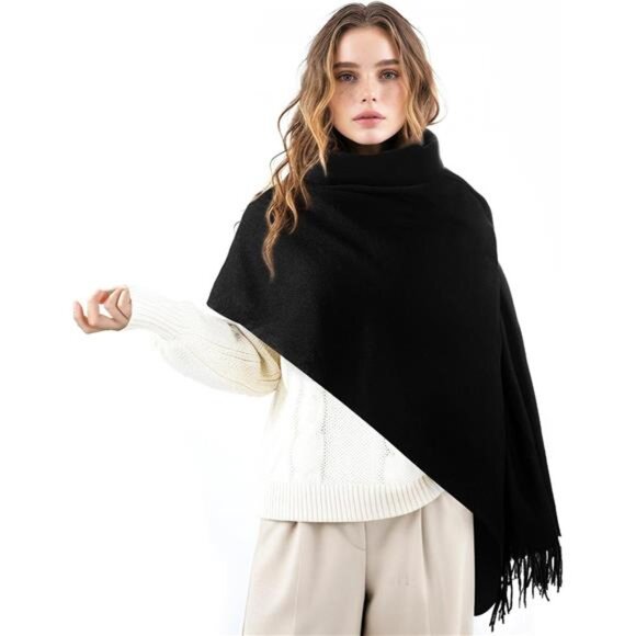 Womens Winter Scarf, Fashion Cashmere Feel Plaid Scarfs for Women, - Picture 3 of 8